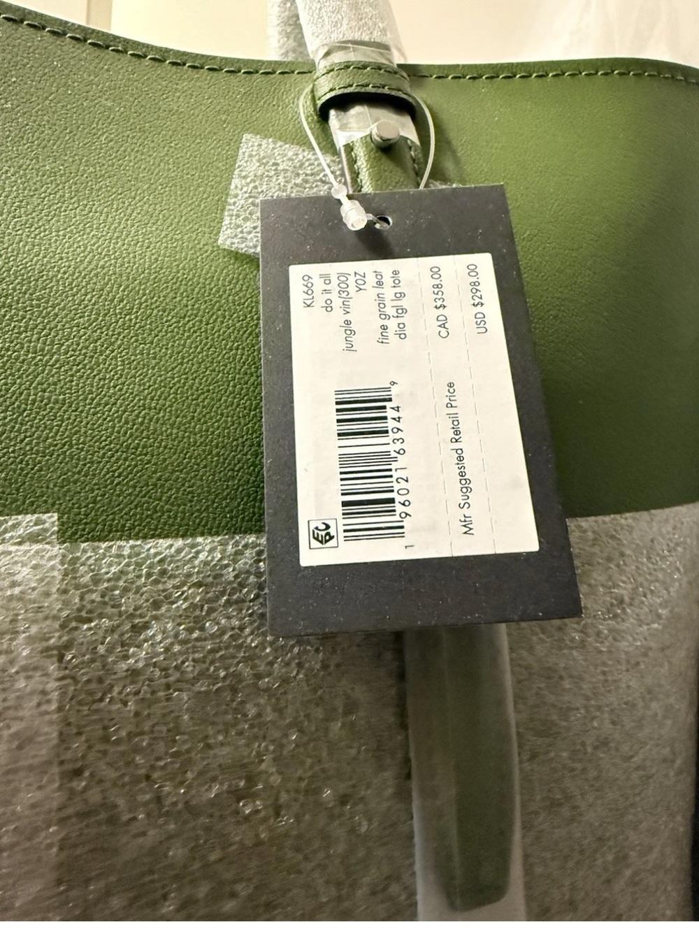NWT Kate Spade New York Do It All Leather Tote in Jungle Vine Green - Picture 4 of 7